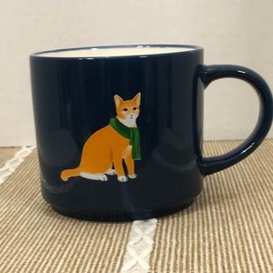 Orange Tabby Cat Winter Holiday Mug Christmas Winter 16 oz by Elum